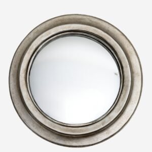 Daisy Handmade Mirror Small, Aged Silver